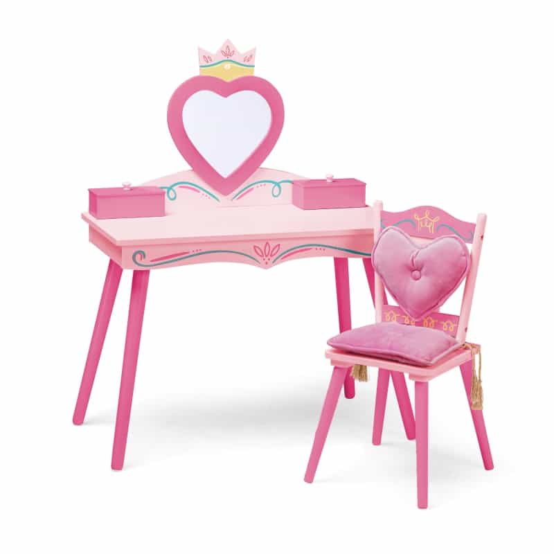 Princess Vanity Table & Chair Set - Pink