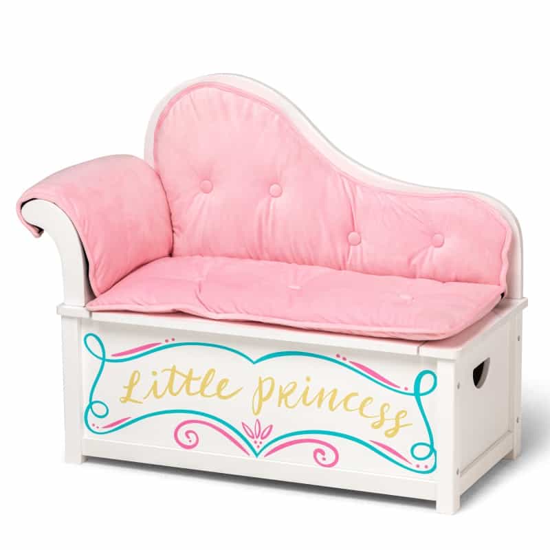 Princess Chaise Lounge W/ Storage - White