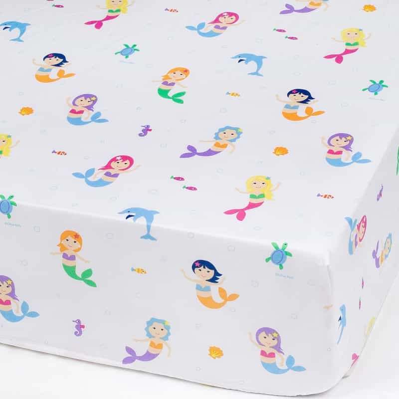 Mermaids Microfiber Fitted Crib Sheet