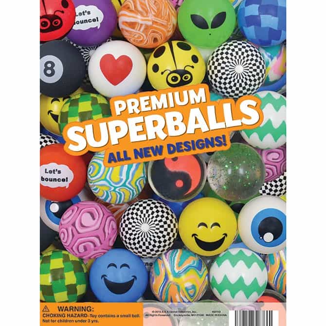 Premium Hi -Bounce 45Mm/1.75In Ball Mix Display Card