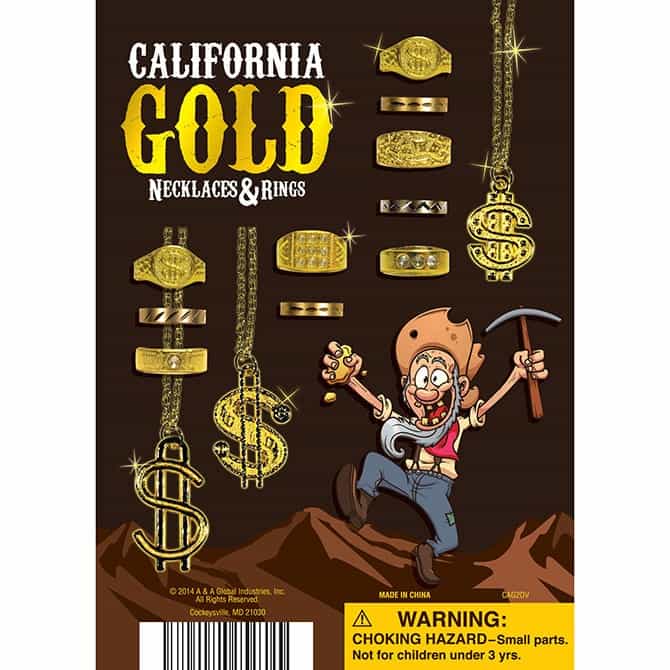 California Gold Jewelry Collection In 1.1In Capsules (250Pcs)