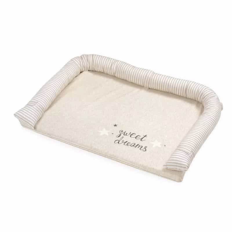 Beige Sheep Embroidery Cotton Changing Pad Covers (Dresser Cover)