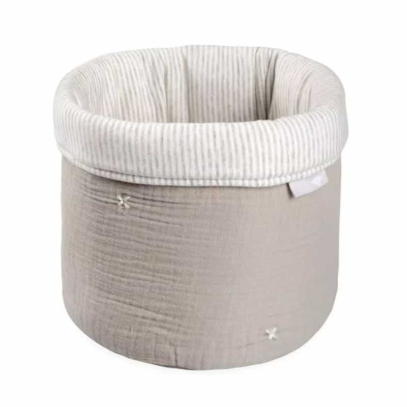 Foldable Gray Tetra Storage Bin Closet Toy Box Container Organizer Fabric Basket