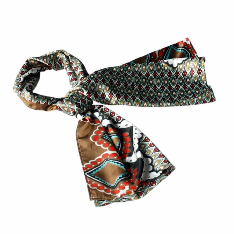 -Blancho Brown Tone Fantastic Multi-Patterns Chic Natural Soft Silky Scarf/Wrap/Shawl
