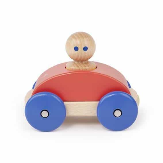 Wooden Magnetic Racer - Red