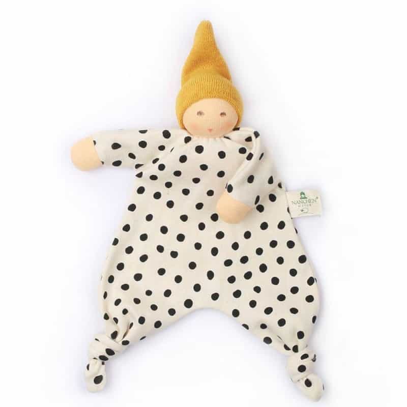 Organic Little Dot Blanket Doll - Golden Yellow