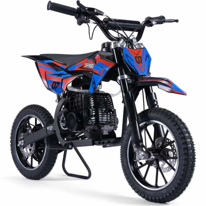 Mototec Pioneer 49Cc 2-Stroke Kids Gas Dirt Bike Red