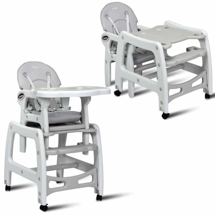 3-In-1 Baby High Chair With Lockable Universal Wheels