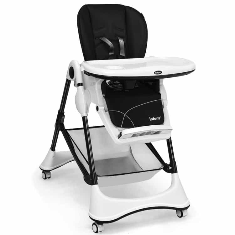 A-Shaped High Chair With 4 Lockable Wheels