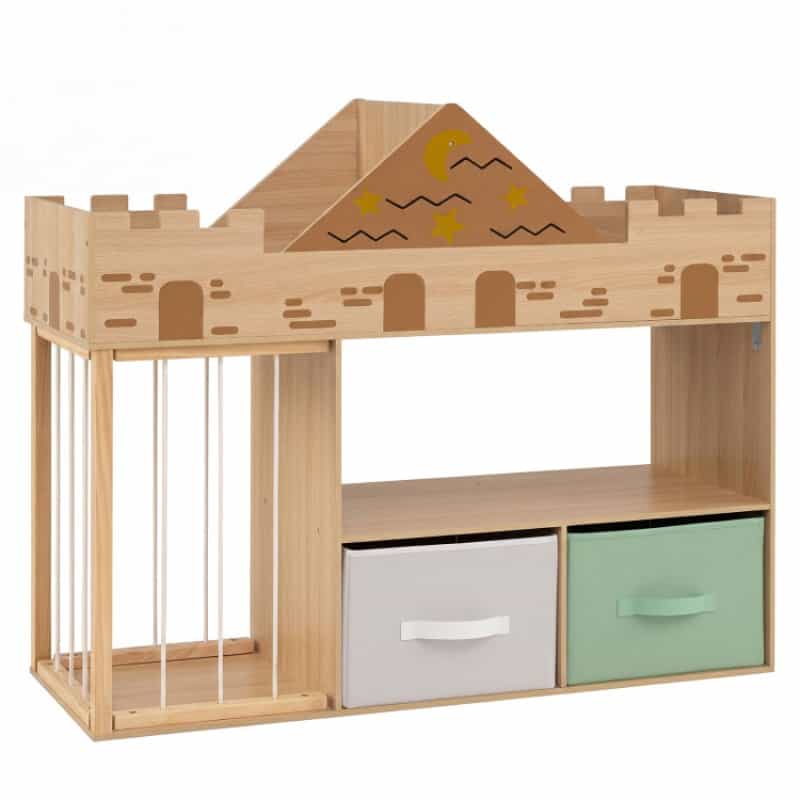 Toy Storage Organizer With Stuffed Animal Storage And Open Shelves