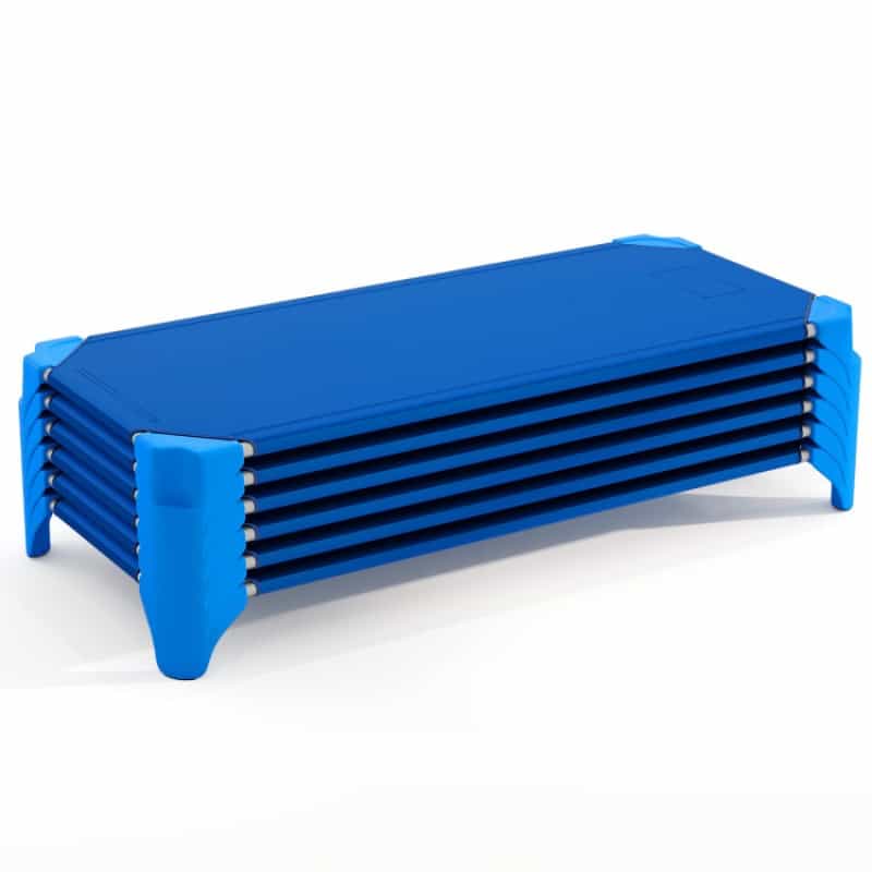 Portable 6 Pack Stackable Daycare Cots Sleeping Bed For Kids 52 Inch