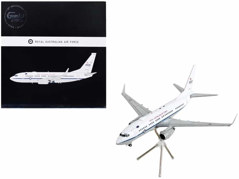 Boeing 737-700 Transport Aircraft "Royal Australian Air Force 100Th Anniversary - A36-001" White And Gray "Gemini 200" Series 1/200 Diecast Model Airplane By Geminijets