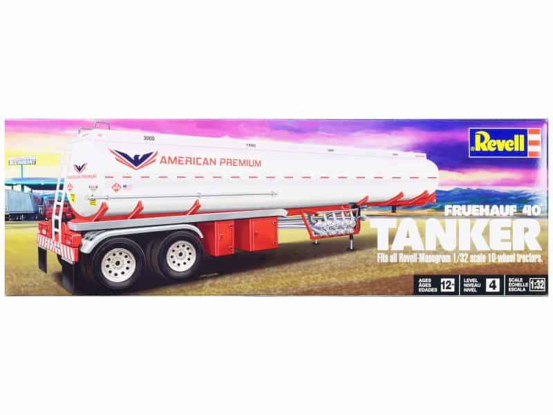 Level 4 Model Kit Fruehauf 40' Tanker Trailer 1/32 Scale Model By Revell