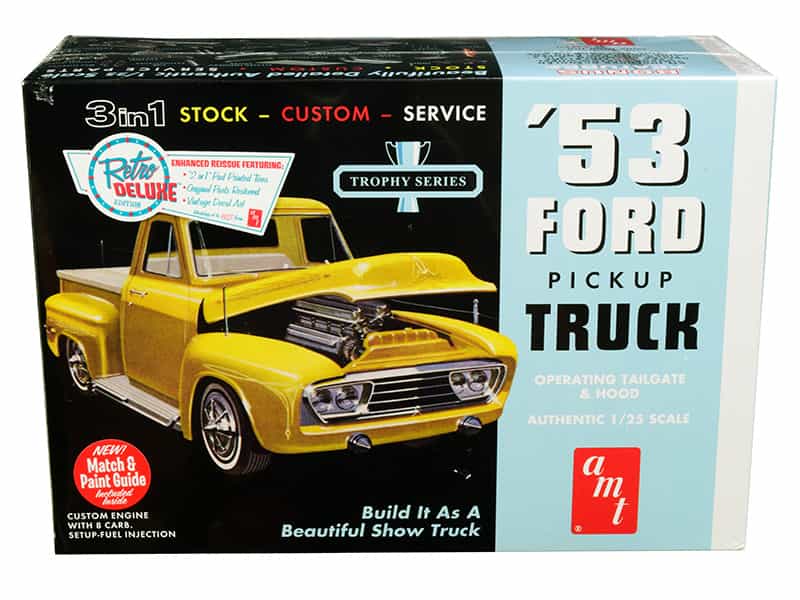 Skill 2 Model Kit 1953 Ford Pickup Truck "Trophy Series" 3 In 1 Kit 1/25 Scale Model By Amt