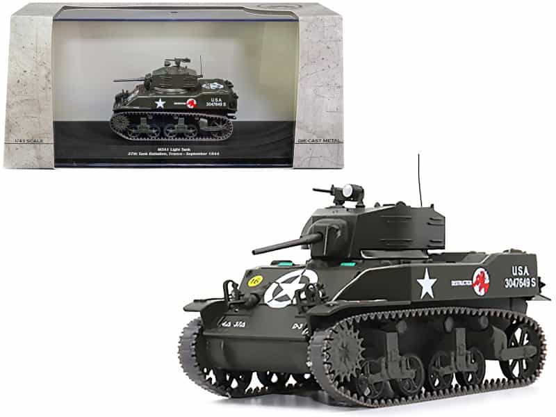 M5a1 Light Tank #16 "Destruction" "U.S.A. 37Th Tank Battalion France September 1944" 1/43 Diecast Model By Afvs Of Wwii