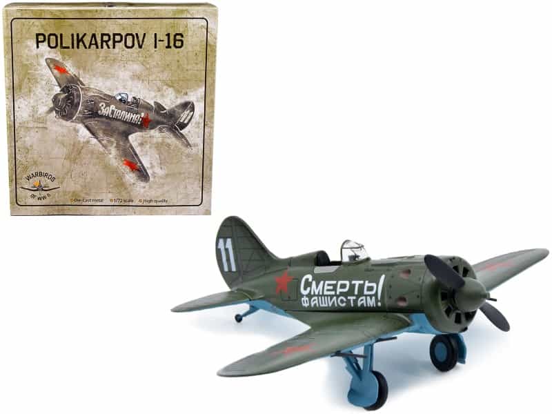 Polikarpov I-16 Fighter Plane (Ussr 1933) 1/72 Diecast Model By Warbirds Of Wwii