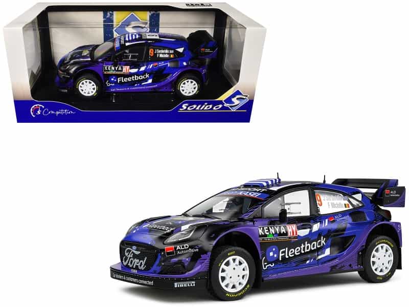 Ford Puma Rally1 Hybrid #9 Jourdan Serderidis - Frederic Miclotte "Safari Rally Kenya" (2022) "Competition" Series 1/18 Diecast Model Car By Solido