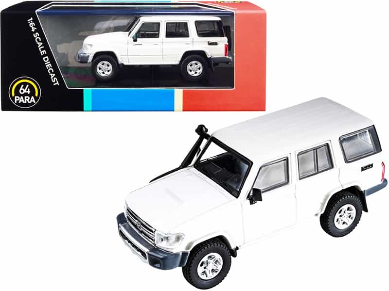 Toyota Land Cruiser 76 French Vanilla Pearl White 1/64 Diecast Model Car By Paragon