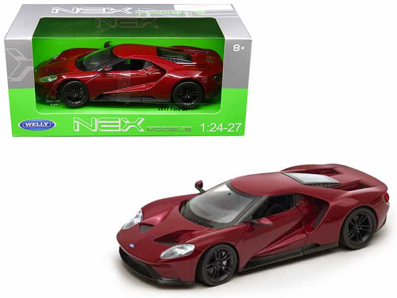 2017 Ford Gt Red 1/24 - 1/27 Diecast Model Car By Welly