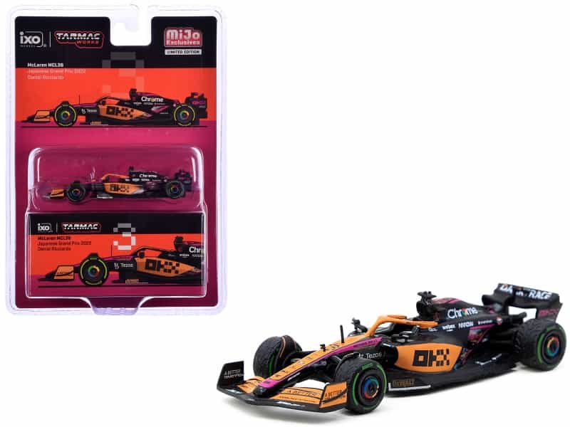 Mclaren Mcl36 #3 Daniel Ricciardo Formula One F1 "Japanese Gp" (2022) "Global64" Series 1/64 Diecast Model Car By Tarmac Works
