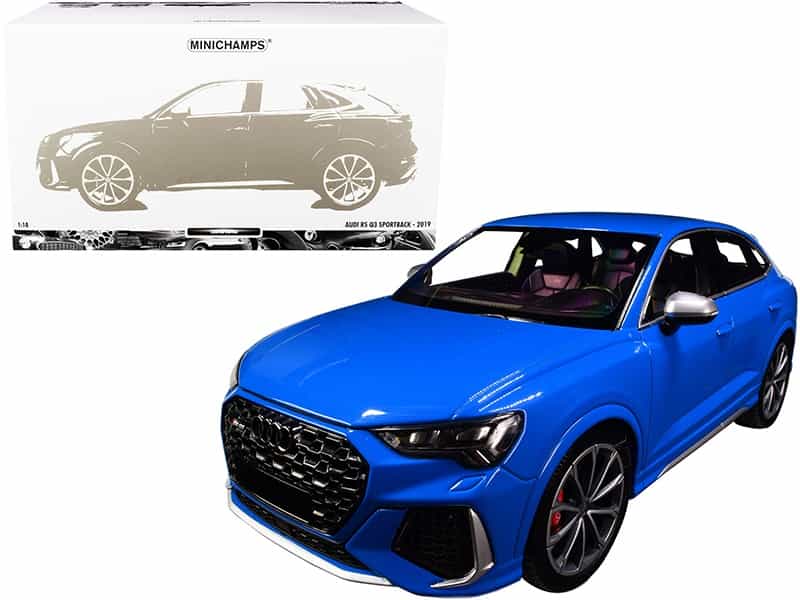 2019 Audi Rs Q3 Sportback Blue Limited Edition To 240 Pieces Worldwide 1/18 Diecast Model Car By Minichamps