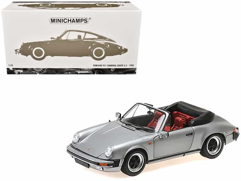 1983 Porsche 911 Carrera Cabriolet 3.2 Gray Metallic 1/18 Diecast Model Car By Minichamps