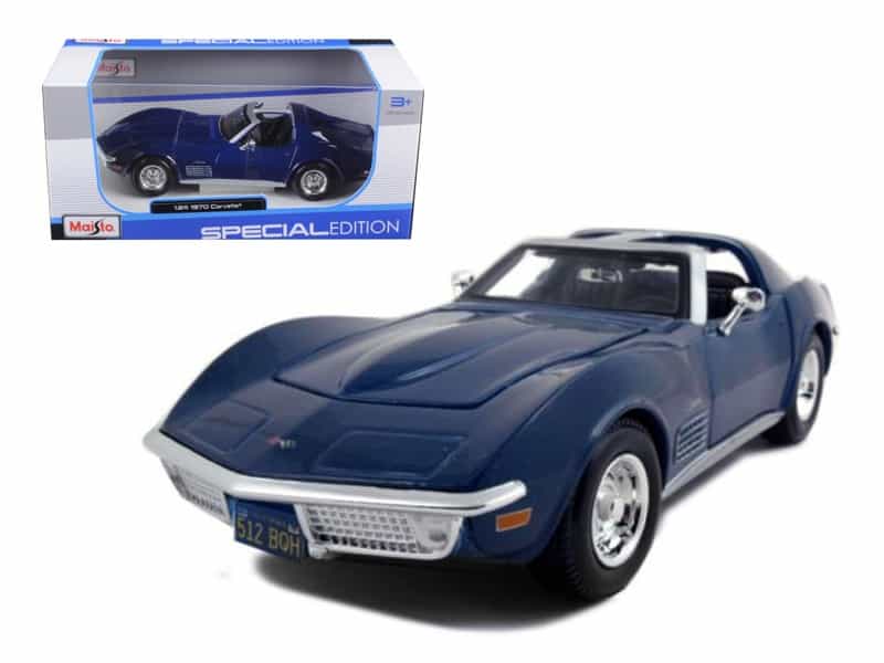 1970 Chevrolet Corvette Blue 1/24 Diecast Model Car By Maisto