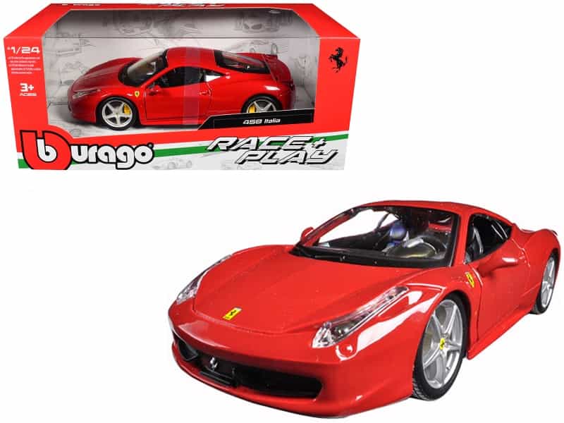 Ferrari 458 Italia Red 1/24 Diecast Model Car By Bburago