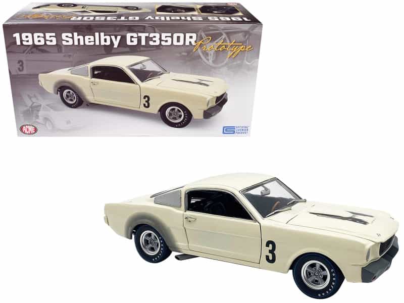 1965 Shelby Gt350r Prototype #3 White Limited Edition To 312 Pieces Worldwide 1/18 Diecast Model Car By Acme