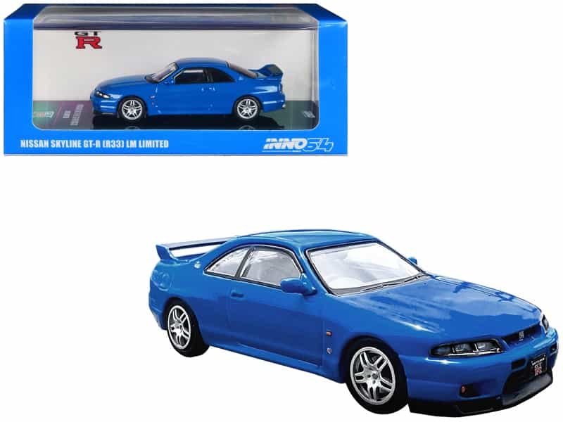 Nissan Skyline Gt-R (R33) Rhd (Right Hand Drive) Blue "Lm Limited" 1/64 Diecast Model Car By Inno Models
