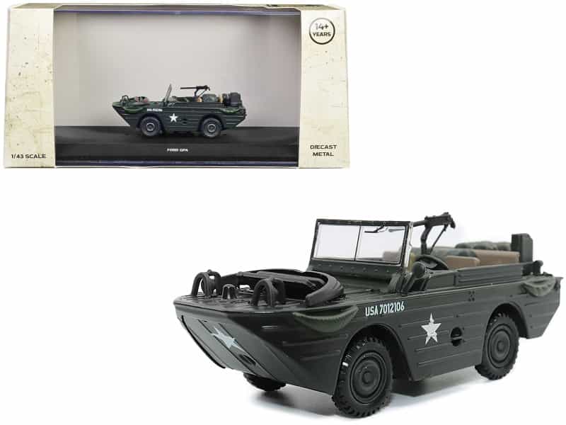 Ford Gpa Amphibious Vehicle Olive Drab "United States Army" 1/43 Diecast Model By Militaria Die Cast