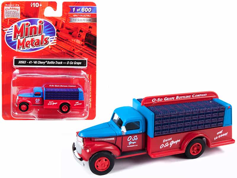 1941-1946 Chevrolet Delivery Bottle Truck "O-So Grape" 1/87 (Ho) Scale Model By Classic Metal Works