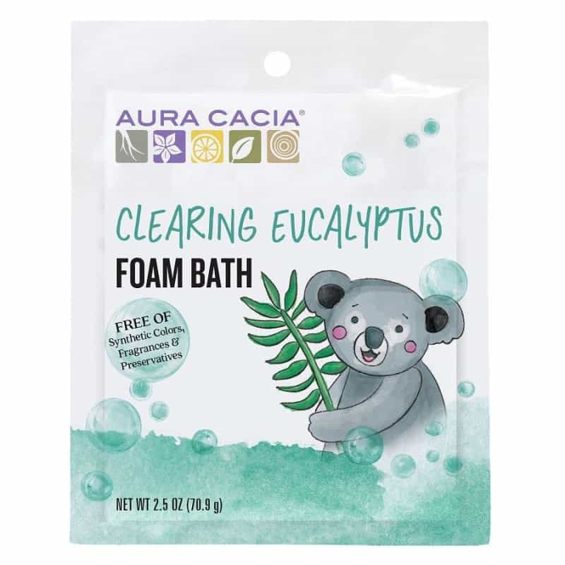 Aura Cacia Clearing Eucalyptus Kids Foam Bath 2.5 Oz