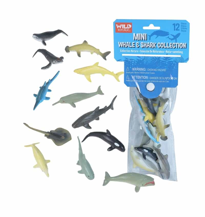 Polybag Mini Whale And Shark Figurines - 11"