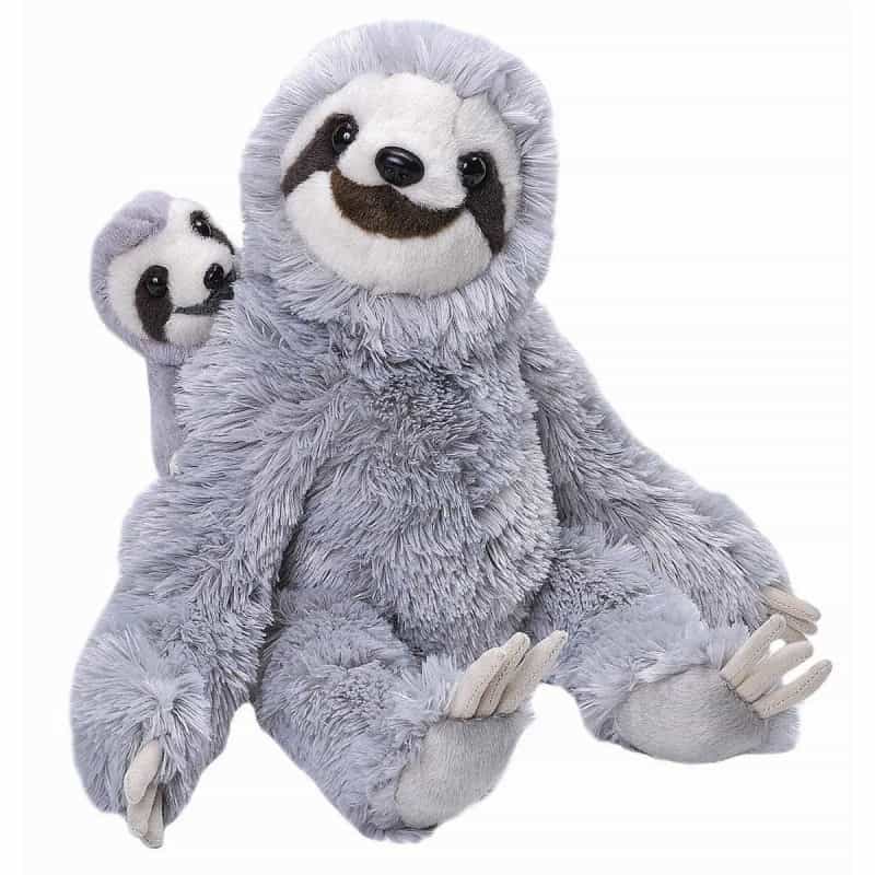 Mom & Baby Sloth Stuffed Animal - 12"