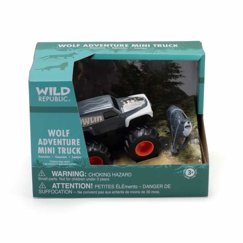 Adventure Mini Truck Wolf Action Toy Set - 4"