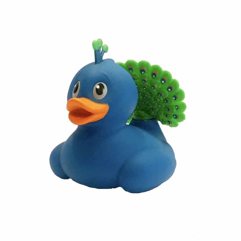 Rubber Duck Peacock - 4"