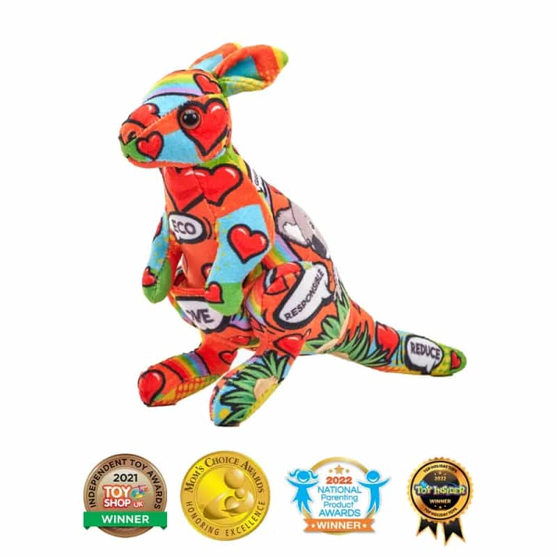 Message From The Planet Mini Kangaroo Stuffed Animal - 5.5"