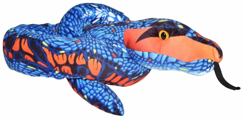 Snakesss Blue Orange Stuffed Animal - 54"