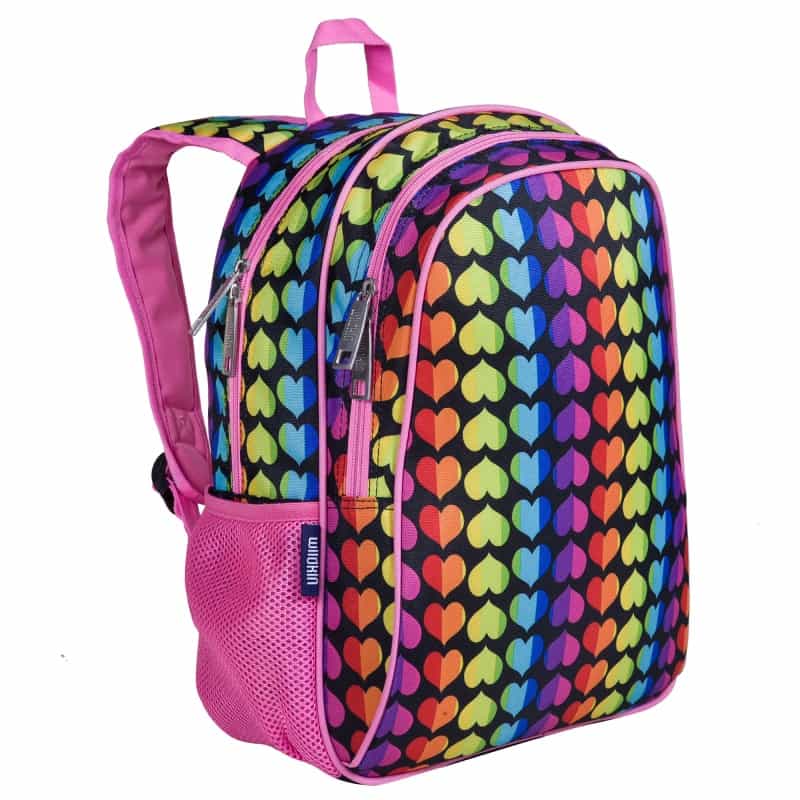 Rainbow Hearts 15 Inch Backpack