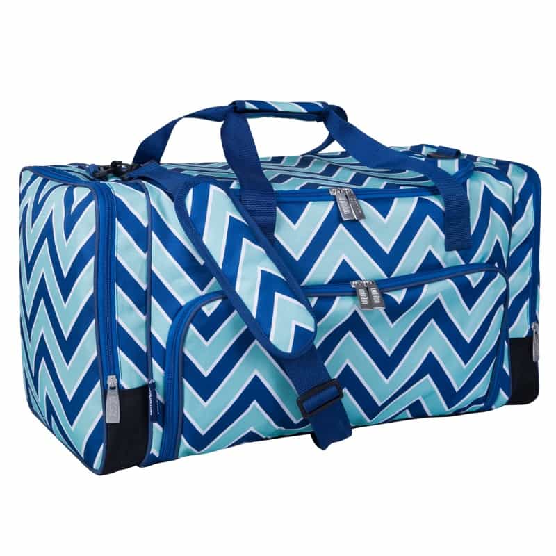 Chevron Blue Weekender Duffel Bag