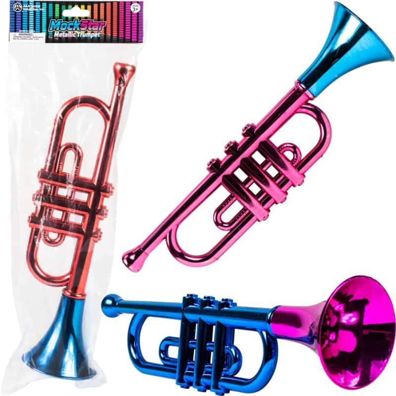 Metallic Trumpet 13In Asst (12Pcs)