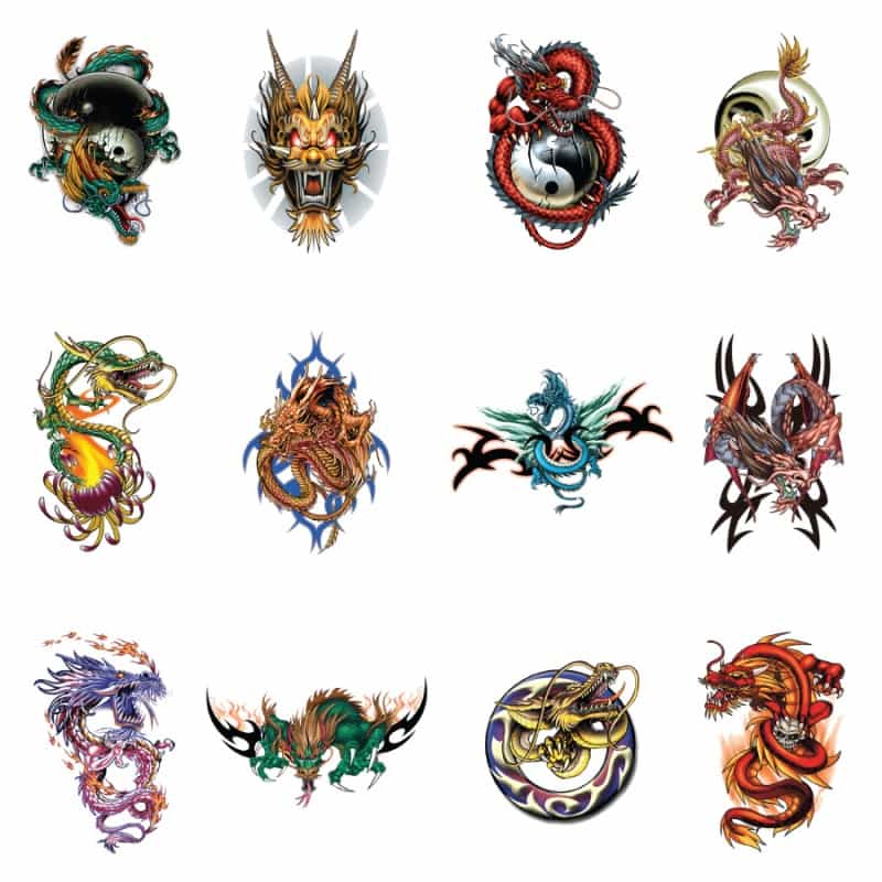 Dragon Tattoos In Folders (300Pcs)