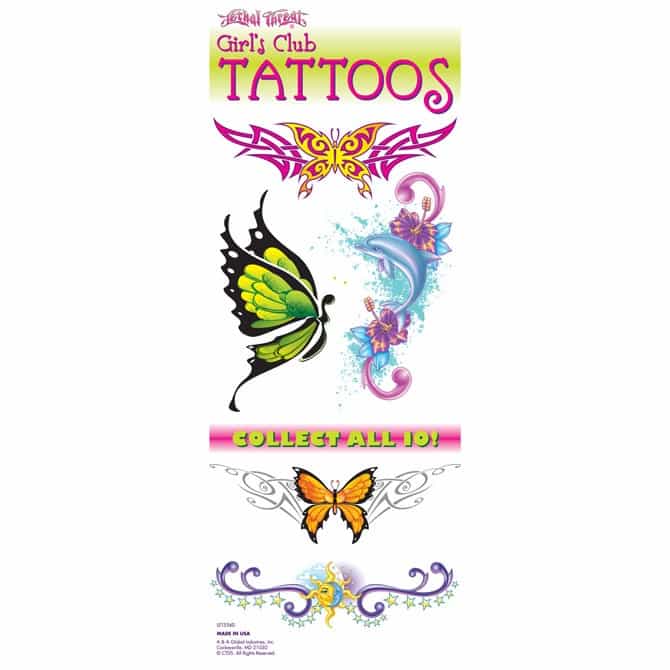Girls' Club Tattoos By Lethal Threat® Display Card