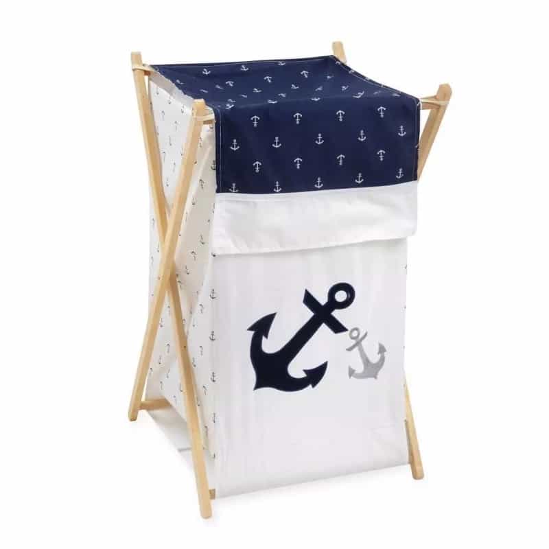 Hamper Navy Anchor Patch Nautical Embroidered