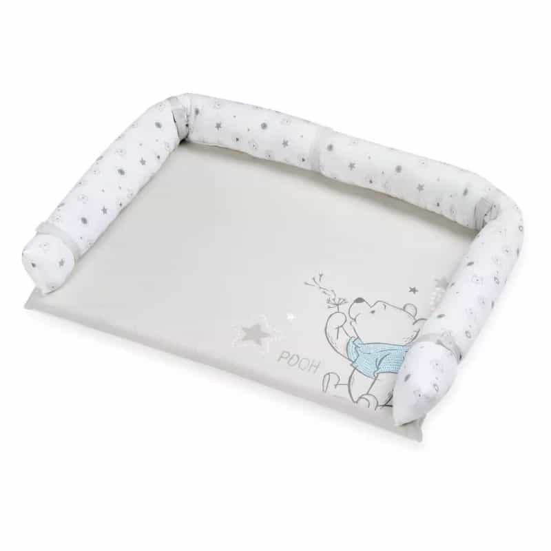 Blue Pooh Play Embroidery Cotton Changing Pad Covers (Dresser Cover)