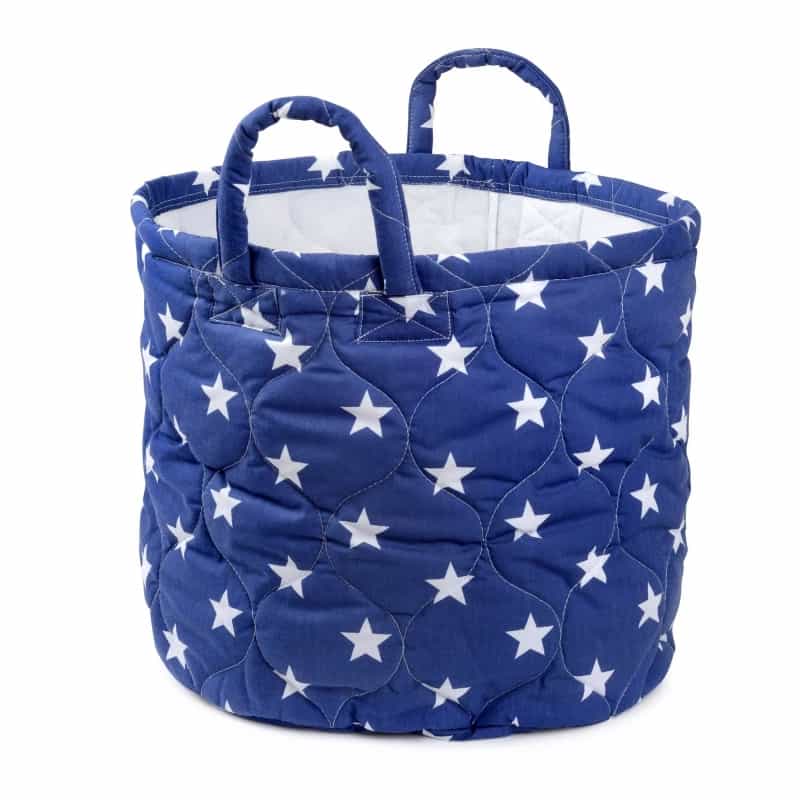 Foldable Blue Star Storage Bin Closet Toy Box Container Organizer Fabric Basket