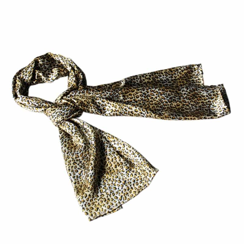 -Blancho Tangerine Elegant Leopard Print Comfy Silky Scarf/Wrap/Shawl