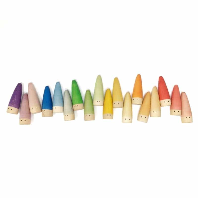 Stick Gnomes - Set Of 18 Wooden Toy Figures