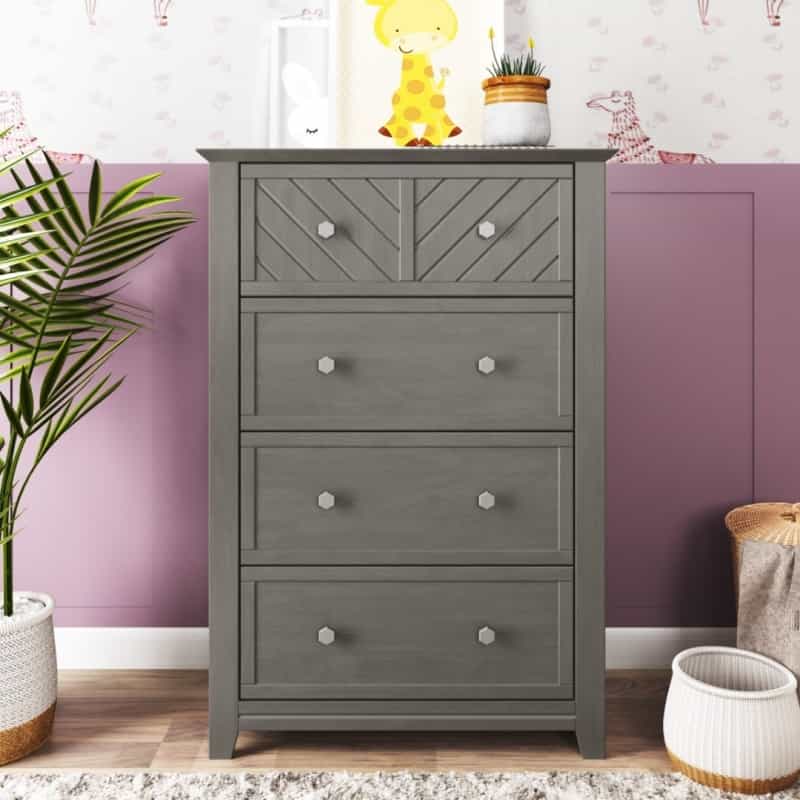 Atwood 4-Drawer Chest, Lunar Gray